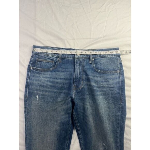 Hudson NWT Zack Skinny Jean Mens size 34x32 Gallery Distressed Ripped Splatter - Picture 9 of 14